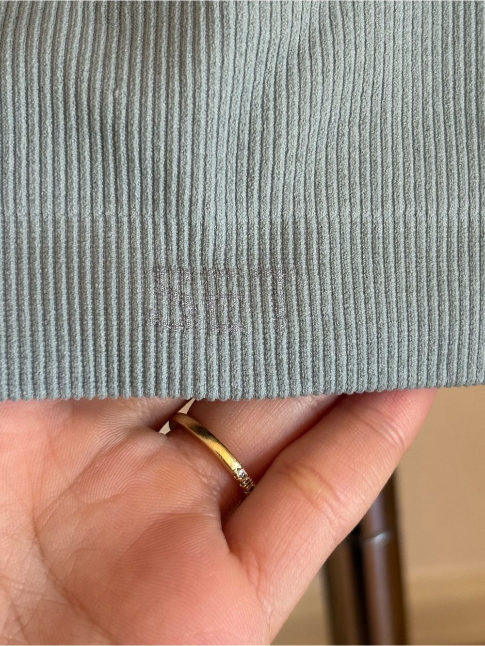Light Blue Ribbed Sports Bra - Picture 5 of 7